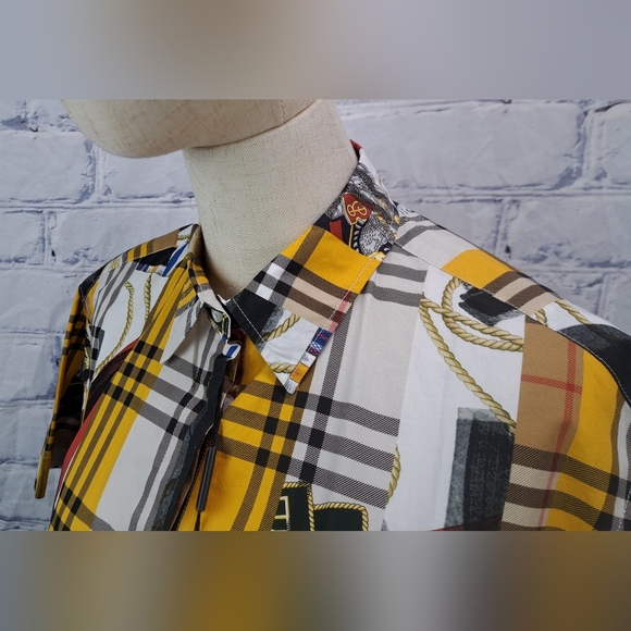 NWT Burberry Women's Shirt Button Up Dress Shirt Check Fieldfare 6 US - Picture 7 of 16